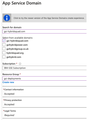 app service domain
